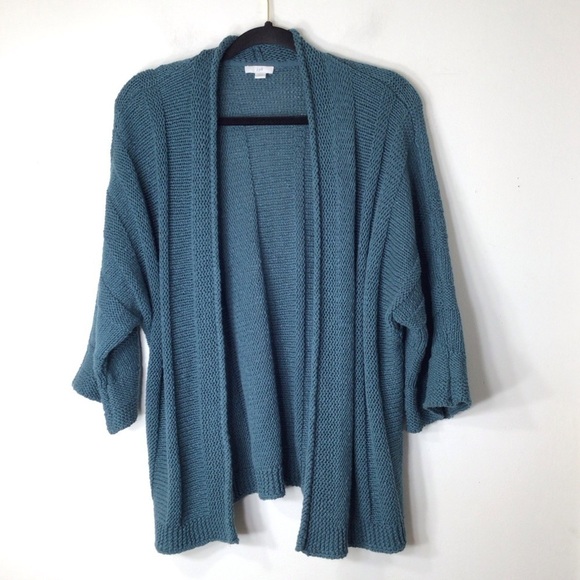 J Jill xs cardigan green open - Picture 1 of 8